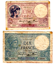 Colorful French Money